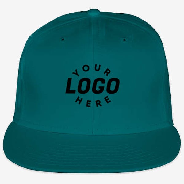 New Era 9FIFTY Flat Bill Snapback Hat - Embroidered - Shark Teal