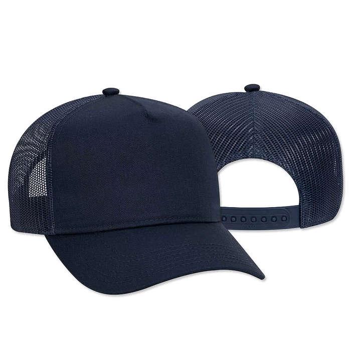 Otto Cap Five-Panel Trucker Hat - Embroidered - Red