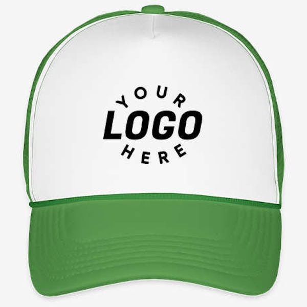 Valucap Foam/Mesh Trucker Hat - White / Kelly