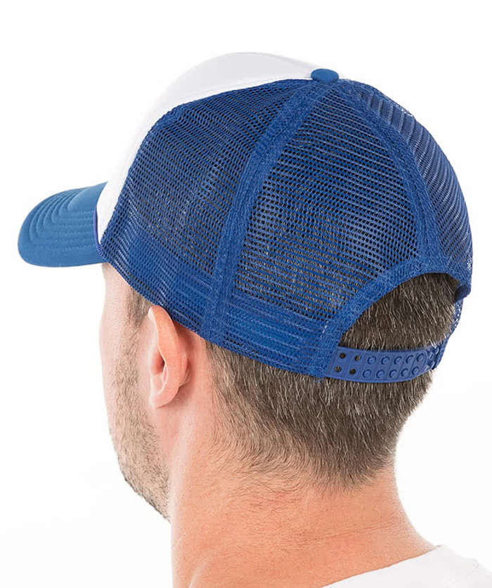 Valucap Foam/Mesh Trucker Hat - White / Kelly