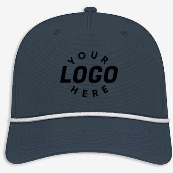 Cap America Athletic Rope Snapback Baseball Hat - Embroidered - Dark Blue / White