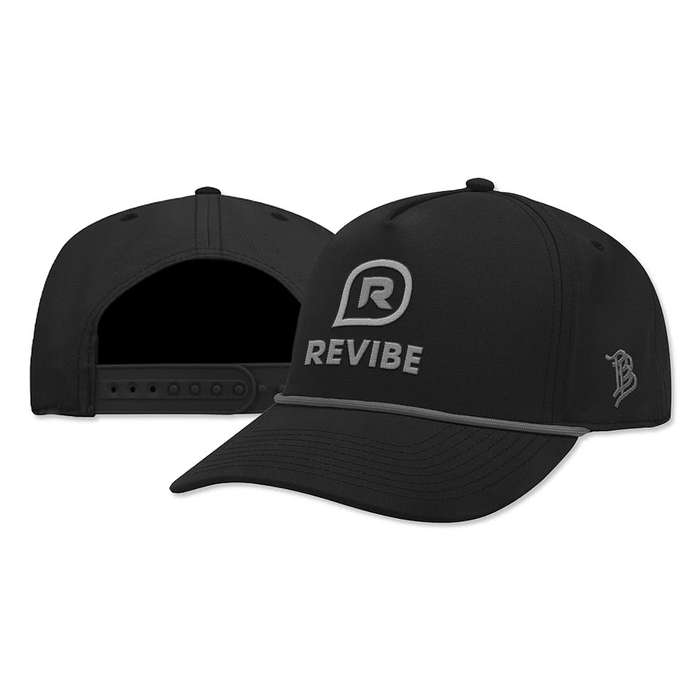 Branded Bills Bare Canvas Rope Baseball Hat - NAVY BLUE