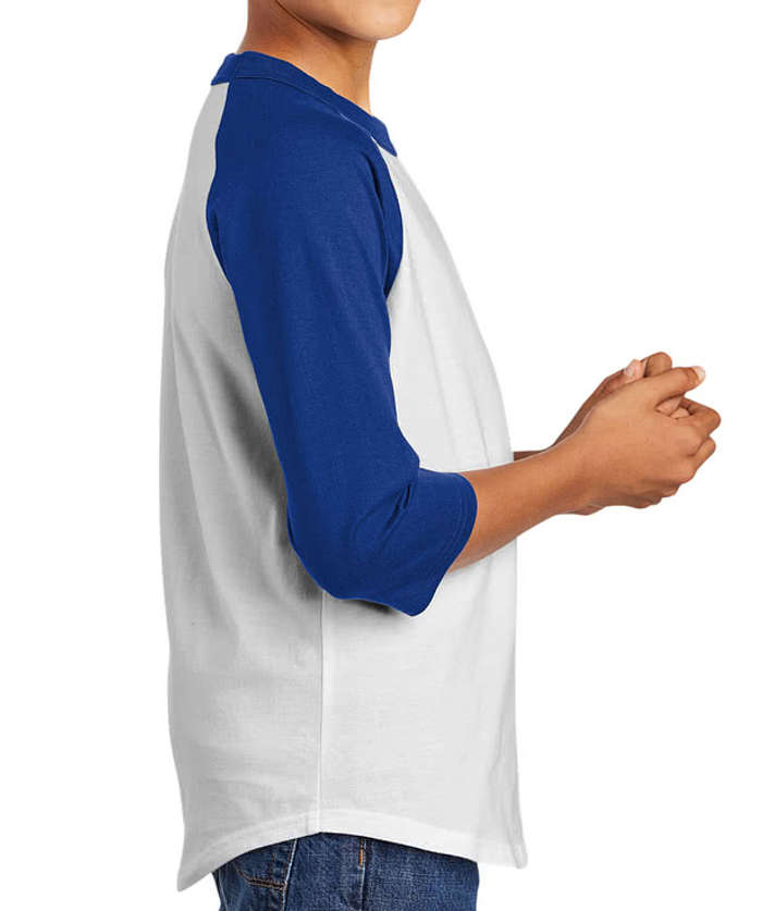 Sport-Tek Youth Raglan T-shirt - Heather Grey / Red 5 Sport-Tek Youth Raglan T-shirt - Heather Grey / Red