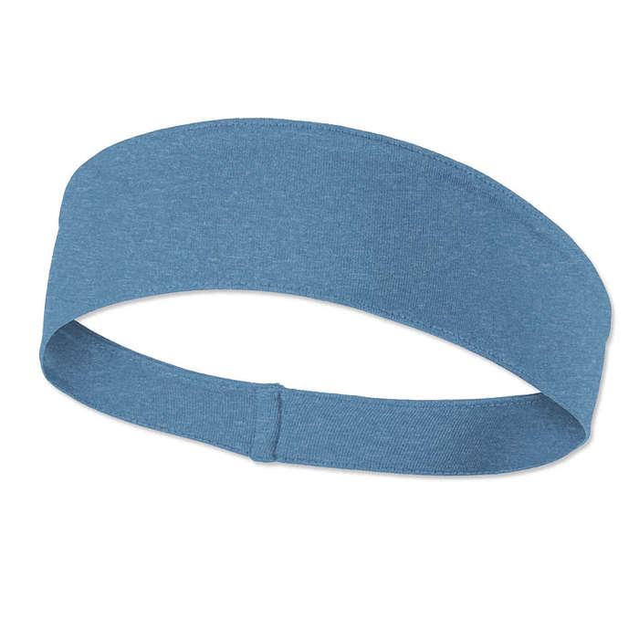 Sport-Tek Heather Contender Headband - Blue Wake Heather