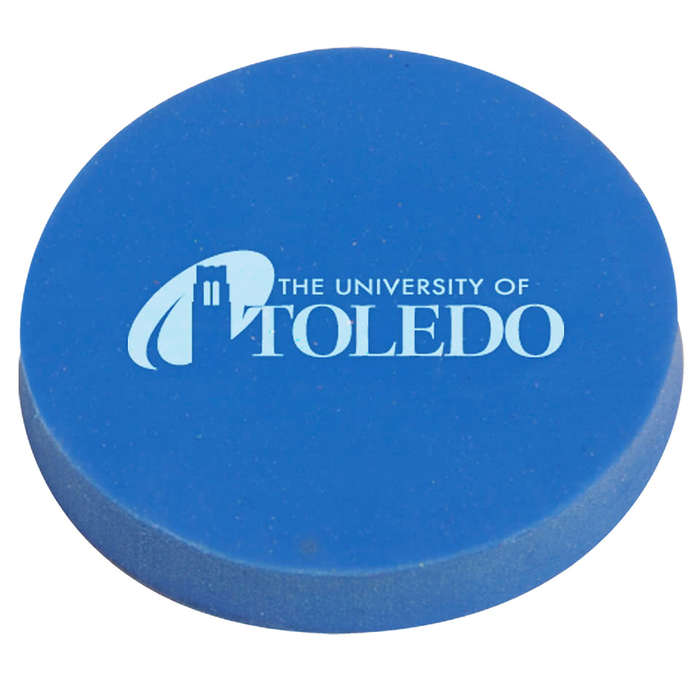 Round Latex-Free Rubber Eraser - White
