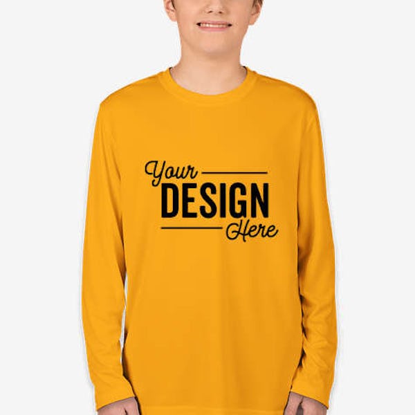 Sport-Tek Youth Competitor Long Sleeve Performance Shirt - Gold