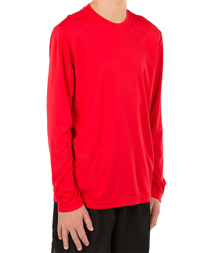 Sport-Tek Youth Competitor Long Sleeve Performance Shirt - Gold 3 Sport-Tek Youth Competitor Long Sleeve Performance Shirt - Gold