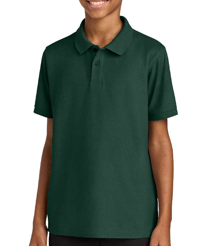 Port Authority Youth Wearever UV Performance Pique Polo - White 3 Port Authority Youth Wearever UV Performance Pique Polo - White