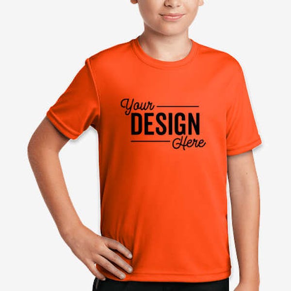 Sport-Tek Youth RacerMesh Performance Shirt - Neon Orange