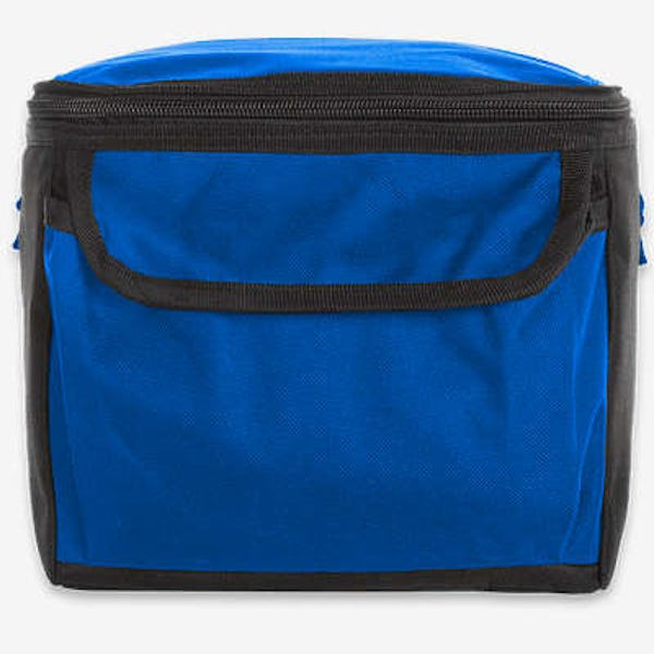 6 Can Gusseted Pocket Lunch Cooler - Royal Blue
