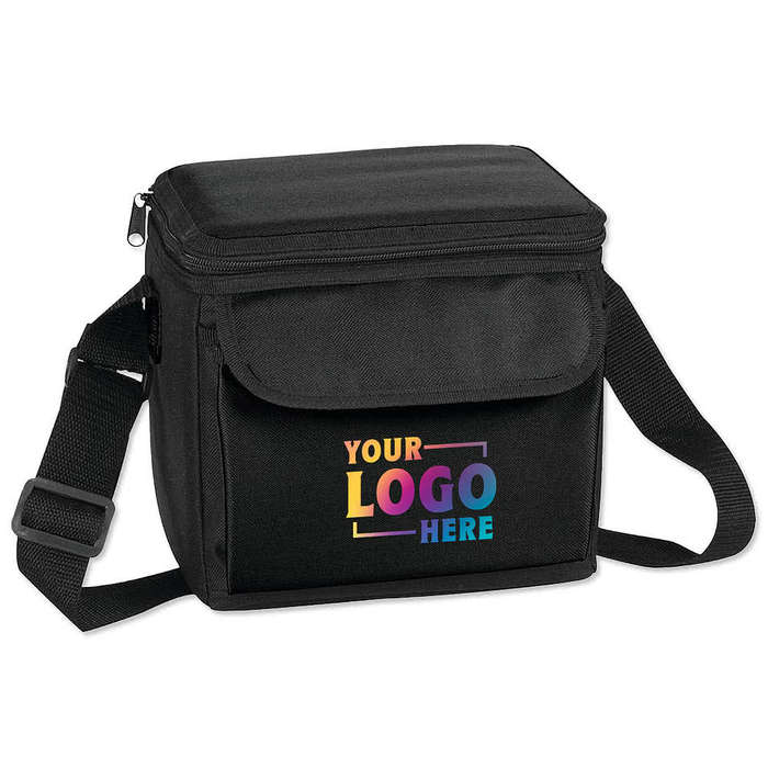 6 Can Gusseted Pocket Lunch Cooler - Royal Blue