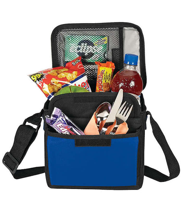 6 Can Gusseted Pocket Lunch Cooler - Royal Blue 4 6 Can Gusseted Pocket Lunch Cooler - Royal Blue