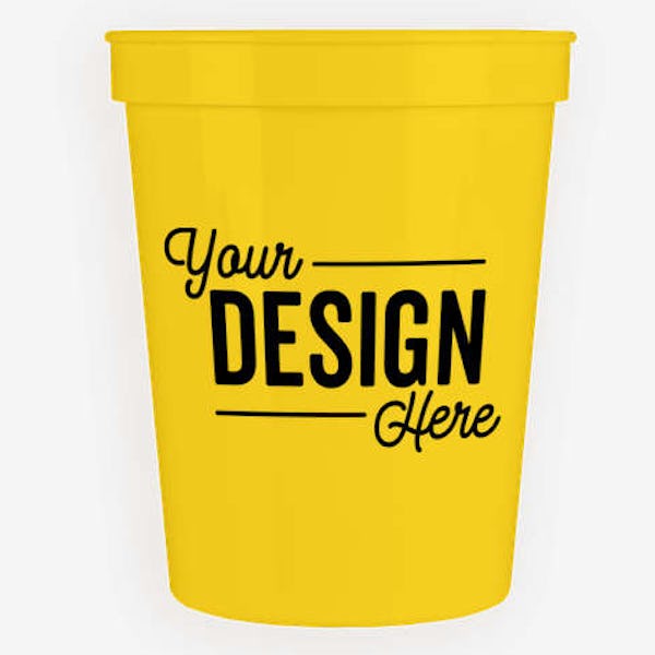 16 oz. Plastic Stadium Cup - Yellow
