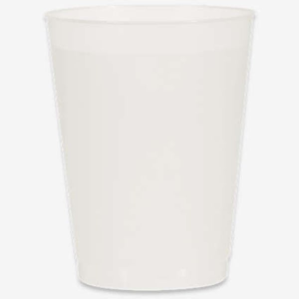 Full Color 16 oz. Frost Flex Plastic Stadium Cup - Frosted Clear