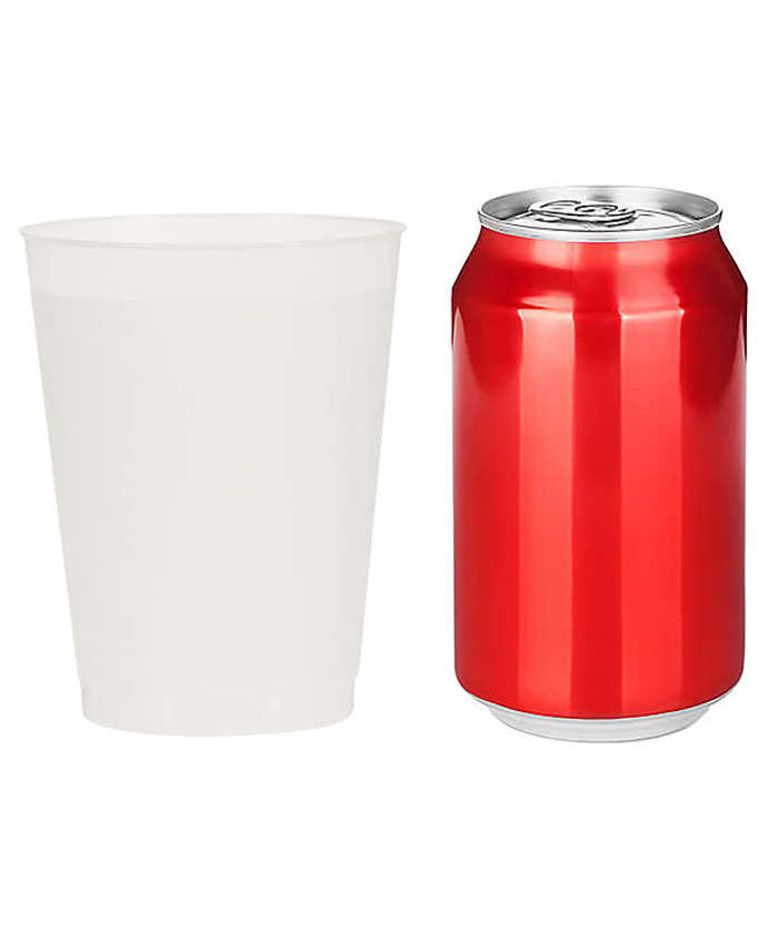 Full Color 16 oz. Frost Flex Plastic Stadium Cup - Frosted Clear