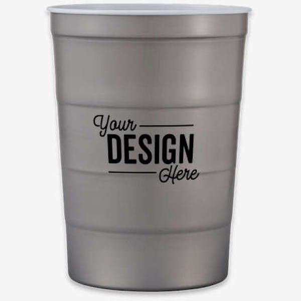 Steel Chill-Cups 16 oz. Recyclable Cup - Gray