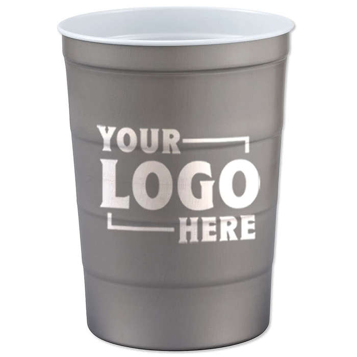Steel Chill-Cups 16 oz. Recyclable Cup - Gray