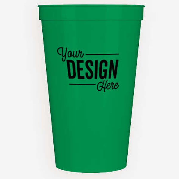22 oz. Plastic Stadium Cup - Green