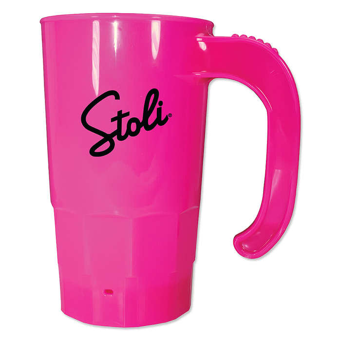 20 oz. Stackable Plastic Beverage Mug - Neon Yellow