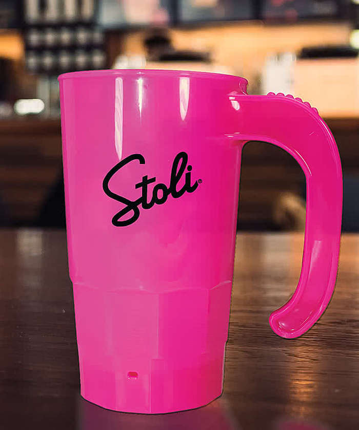 20 oz. Stackable Plastic Beverage Mug - Neon Yellow