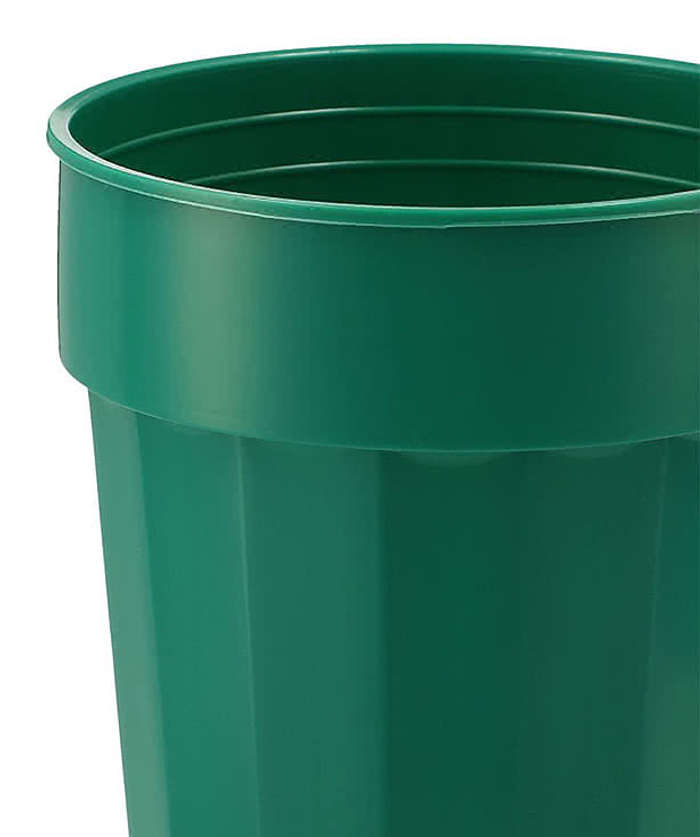 16 oz. Fluted Plastic Stadium Cup - Black