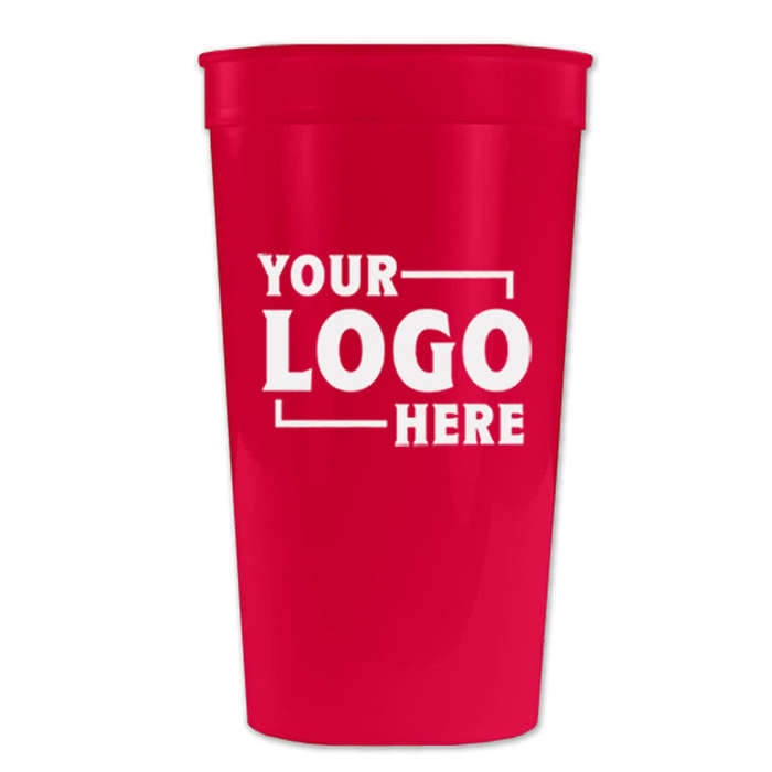 32 oz. Plastic Stadium Cup - Red