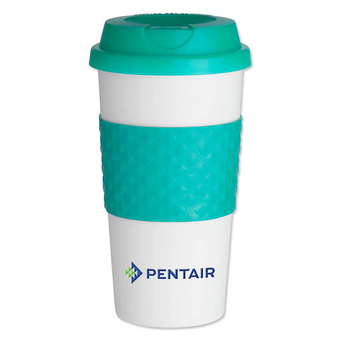 Full Color 16 oz. Wake-Up Classic Plastic Coffee Cup - Purple