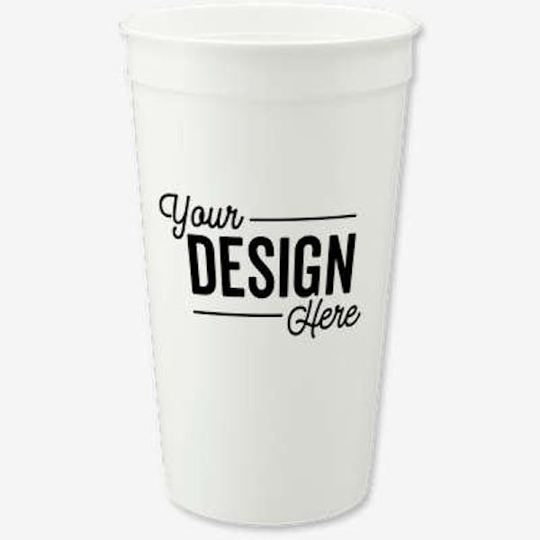 32 oz. Solid Color Stadium Cup - White