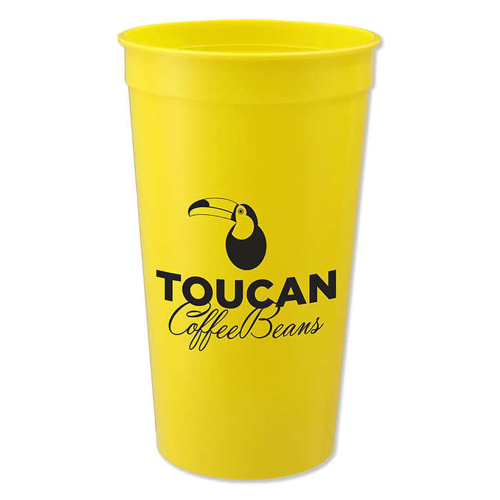 32 oz. Solid Color Stadium Cup - White