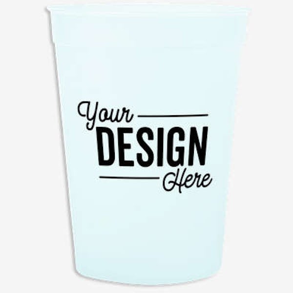 12 oz. Mood Plastic Stadium Cup (Case of 500) - Frost Blue