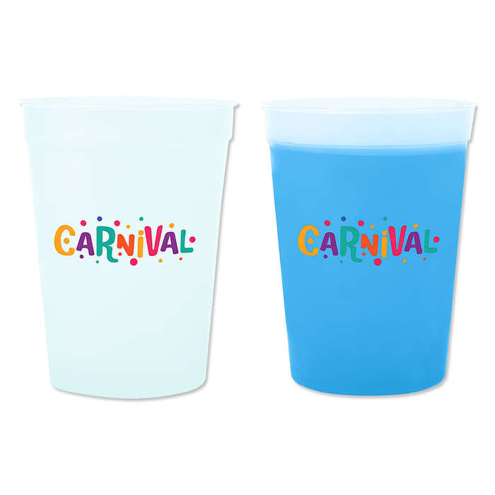 12 oz. Mood Plastic Stadium Cup (Case of 500) - Frost Blue