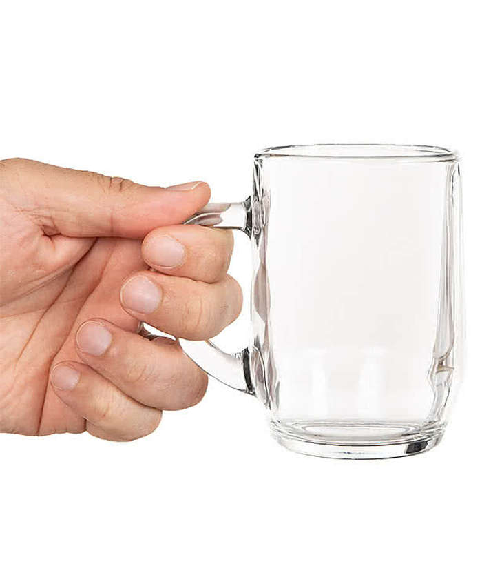 10 oz. Haworth Glass Coffee Mug - Clear