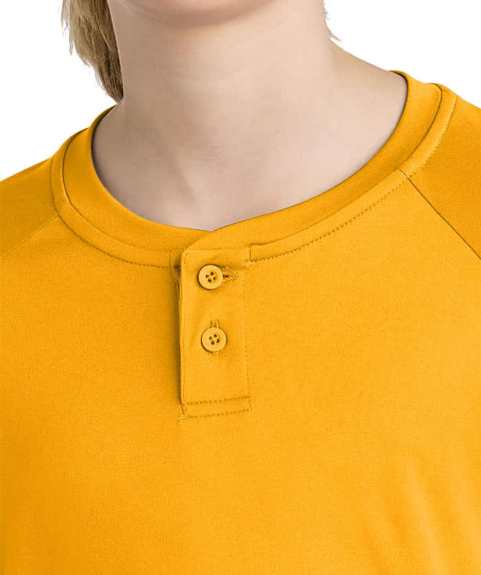Sport-Tek Youth Competitor 2-Button Baseball Henley - True Royal 7 Sport-Tek Youth Competitor 2-Button Baseball Henley - True Royal