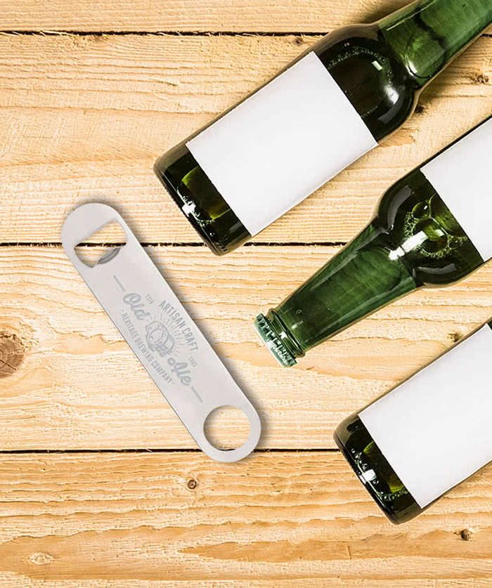 Classic Paddle Bottle Opener - Silver 3 Classic Paddle Bottle Opener - Silver