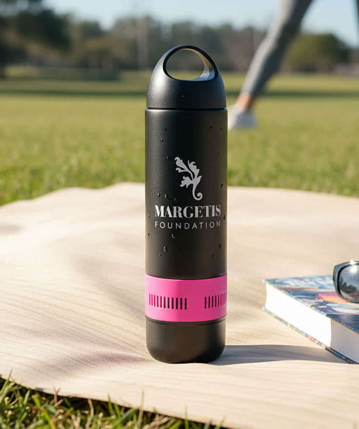 Bayou 14 oz Combo Water Bottle & Wireless Speaker - Pink