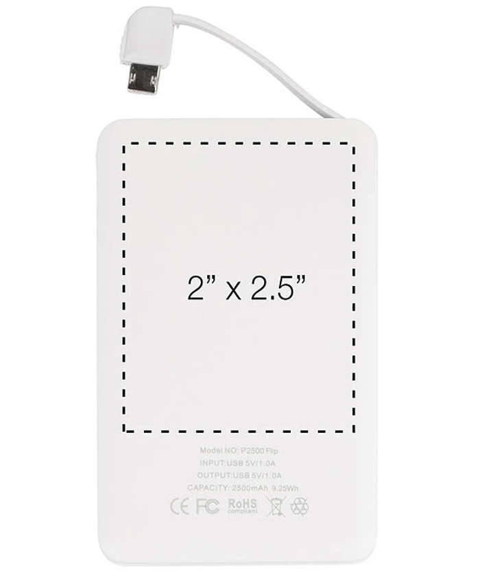 Full Color iTwist 2,500 mAh 3-in-1 Portable Power Bank - White