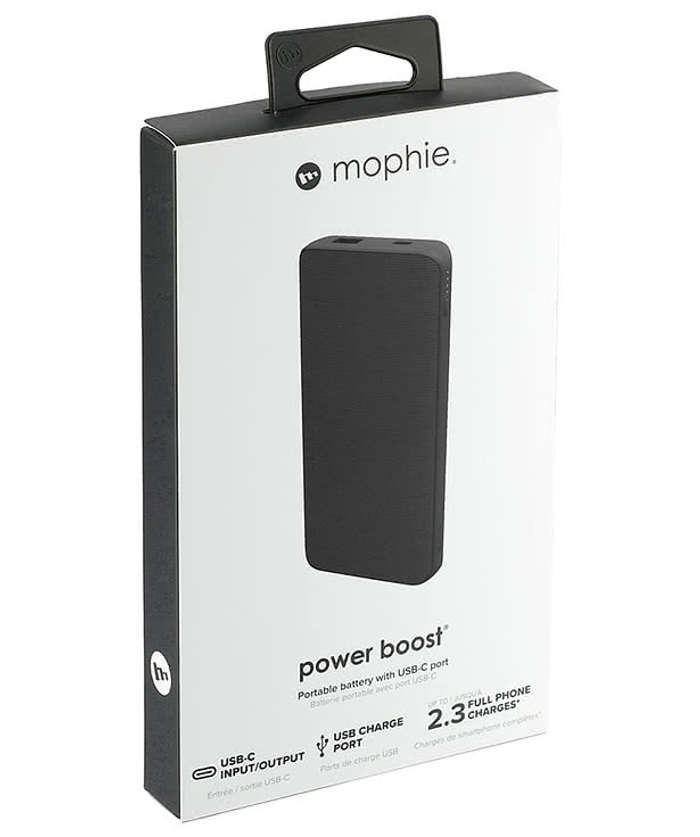 Full Color mophie Power Boost 10,000 mAh Portable Power Bank - Black