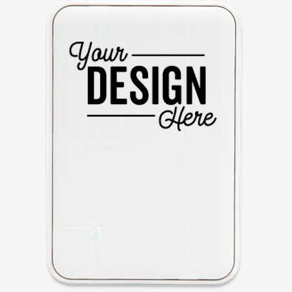 Full Color Recycled 5,000 mAh Portable Power Bank - White