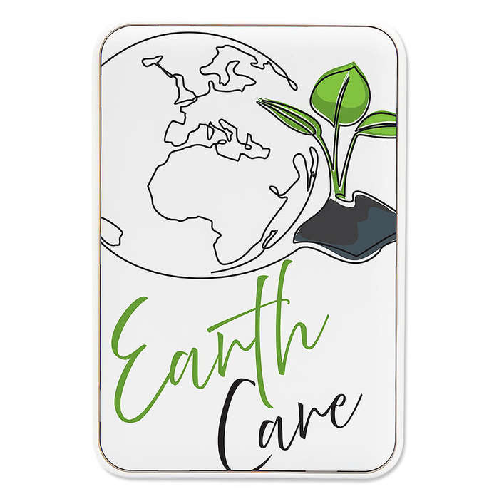 Full Color Recycled 5,000 mAh Portable Power Bank - White