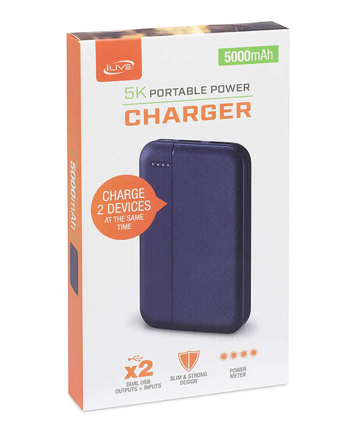 Full Color iLive 5K 5,000 mAh Portable Power Bank - White 6 Full Color iLive 5K 5,000 mAh Portable Power Bank - White