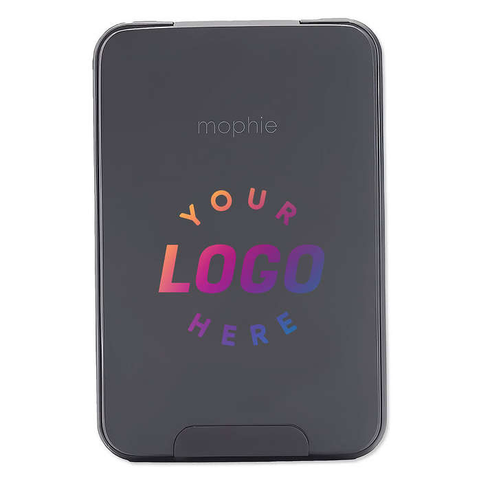 Full Color mophie Snap+ 5,000 mAh MagSafe Power Bank and Phone Stand - Black