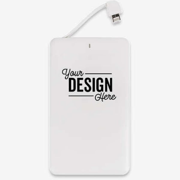 Full Color iTwist 4-in-1 4,000 mAh Portable Power Bank - White