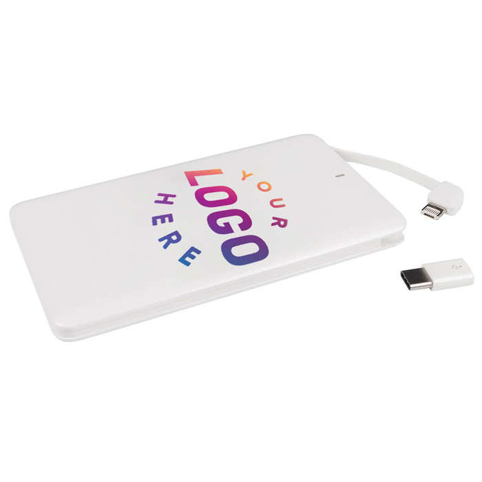 Full Color iTwist 4-in-1 4,000 mAh Portable Power Bank - White