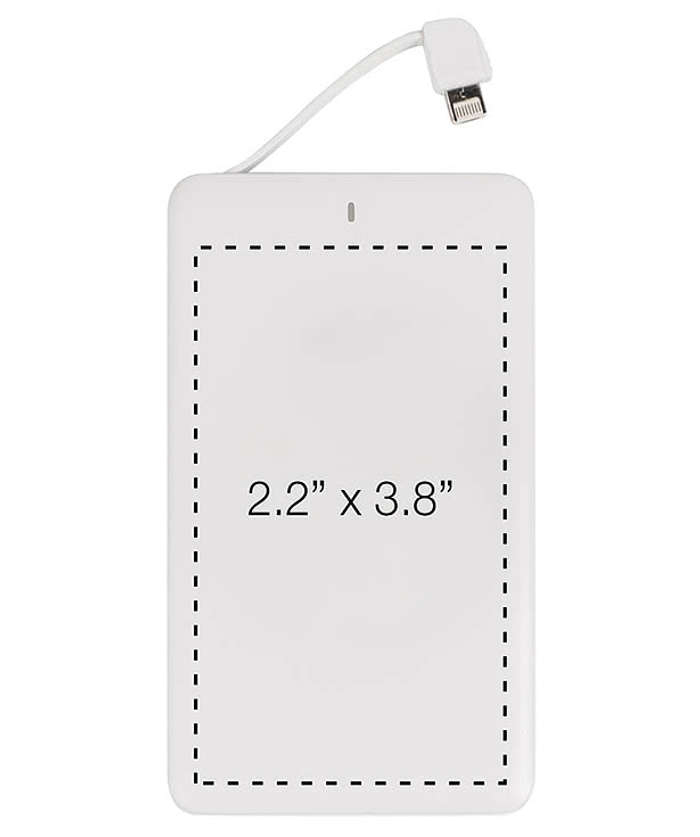 Full Color iTwist 4-in-1 4,000 mAh Portable Power Bank - White