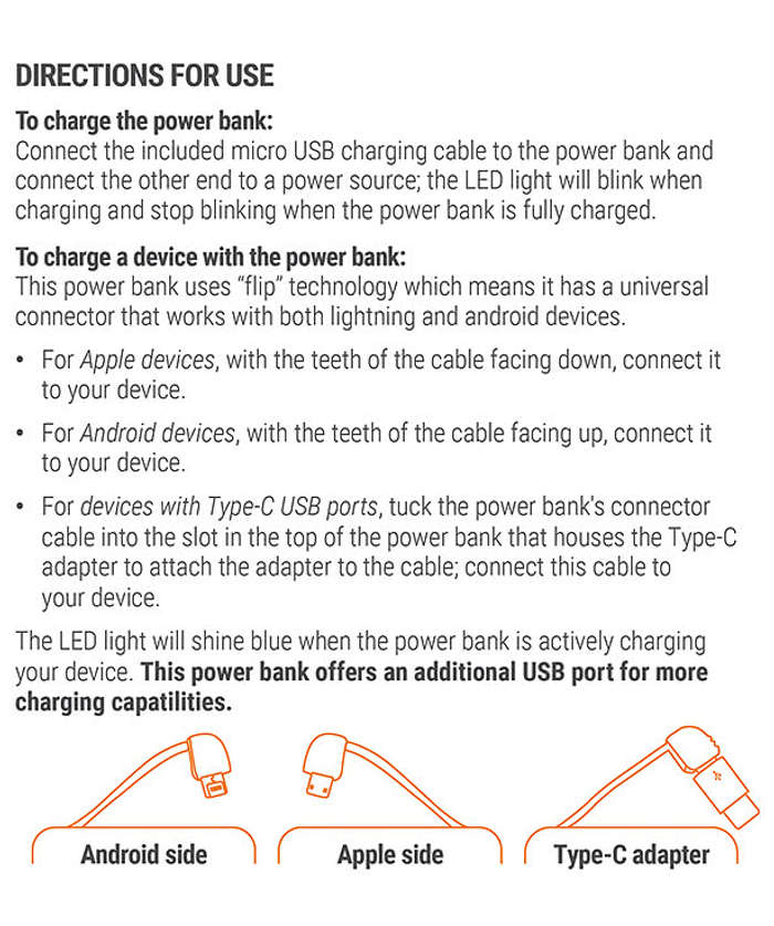 Full Color iTwist 4-in-1 4,000 mAh Portable Power Bank - White