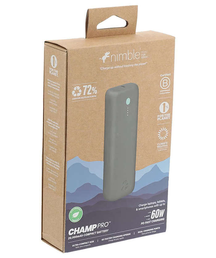 Full Color Nimble Champ Pro 20,000 mAh Portable Power Bank - Black 6 Full Color Nimble Champ Pro 20,000 mAh Portable Power Bank - Black