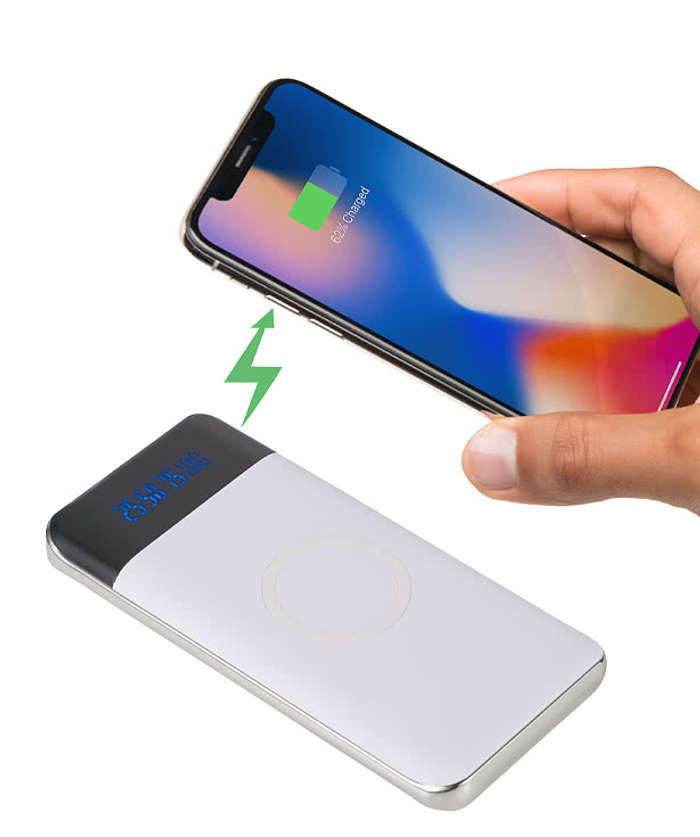 Constant 10,000 mAh Portable Wireless Power Bank - White (WH)