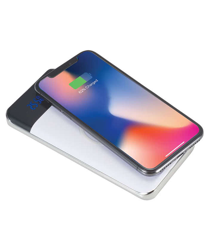Constant 10,000 mAh Portable Wireless Power Bank - White (WH)