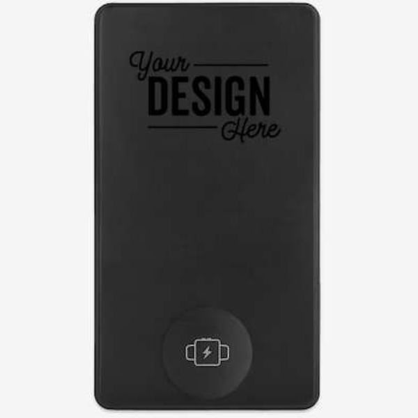 Full Color Recycled Magnetic Power Bank & Watch Charger - BLACK