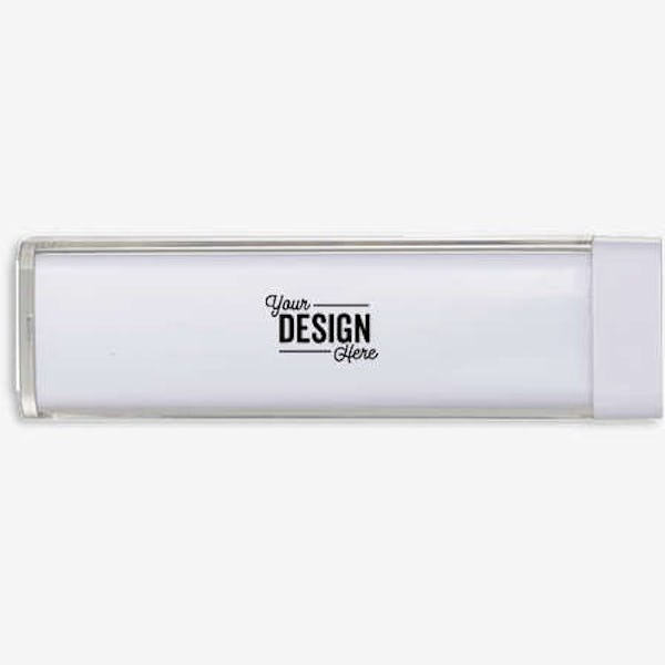 Flash 2,200 mAh Portable Power Bank - White